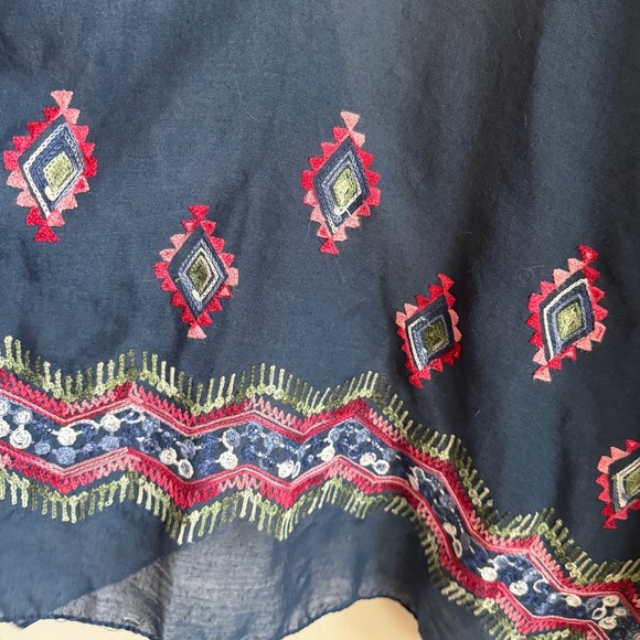 Summer & Rose Kimono Navy Blue Embroidered Women’s One Size - Picture 8 of 8